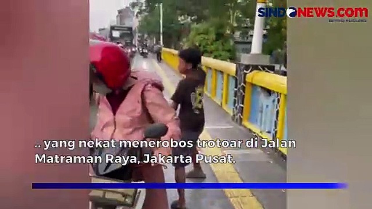Terobos Trotoar di Matraman, Aksi Bocah Adang Pemotor Viral di Media Sosial