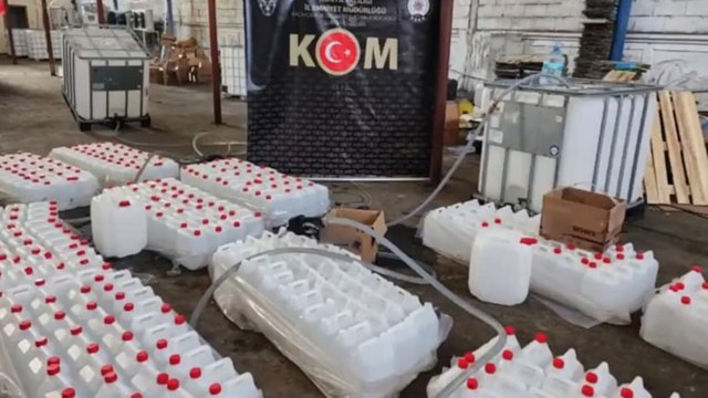 Çengel-5 Operasyonu: 187 ton kaçak ve sahte alkol ele geçirildi