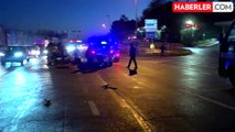 Sarıyer'de servis minibüsü askeri araca çarptı: 1 asker yaralandı