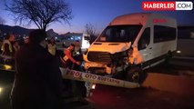 Afyonkarahisar'da İşçi Servis Minibüsü Devrildi
