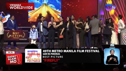 ‘Firefly’ ginawaran ng ‘Best Picture’ sa 2023 MMFF Gabi ng Parangal! | Dapat Alam Mo!