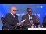 President Kagame speaks at World Bank session on Maximizing Finance for Development.