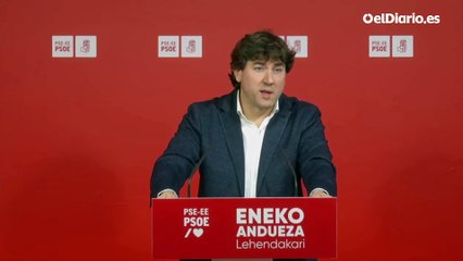 El líder socialista de Euskadi, Eneko Andueza, reniega de los pactos con EH Bildu