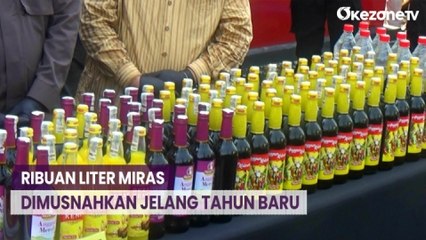 Jelang Tahun Baru, Ribuan Liter Miras Dimusnahkan Polisi di Bojonegoro