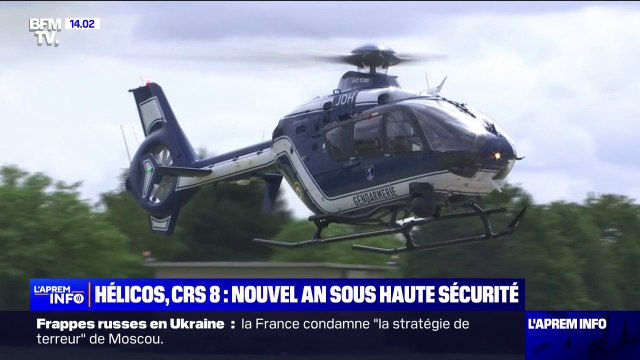 Hélicoptères, CRS8, fouilles, drones... Le dispositif de sécurité du Nouvel an