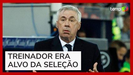 Carlo Ancelotti renova com o Real Madrid e frustra planos da CBF
