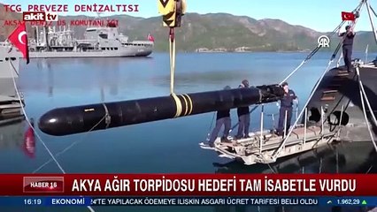 AKYA ağır torpidosu hedefi tam isabetle vurdu