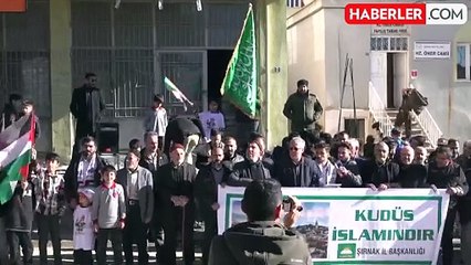 Şırnak'ta İsrail'in Gazze'ye yönelik saldırıları protesto edildi
