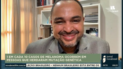 1 EM CADA 10 CASOS DE MELANOMA OCORREM EM PESSOAS QUE HERDARAM MUTAÇÃO GENÉTICA