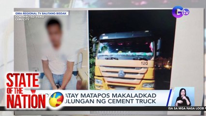 Rider, patay matapos makaladkad at magulungan ng cement mixer truck | SONA