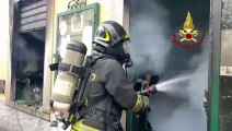 Corbetta, incendio in un negozio di ferramenta: l'intervento dei vigili del fuoco