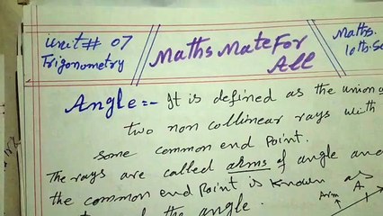 Ch#07_Trigonometry_Define_Angle,Degree_and_Radian_Ex._7.1_Q._No.2_i-ii__#Sexagesimal_#trigonometry(360p)