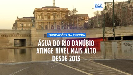 Água do rio Danúbio chega ao nível mais alto desde 2013 devido à chuva forte