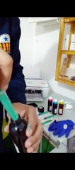 Filling printer ink HP تعبئة حبر الطابعة