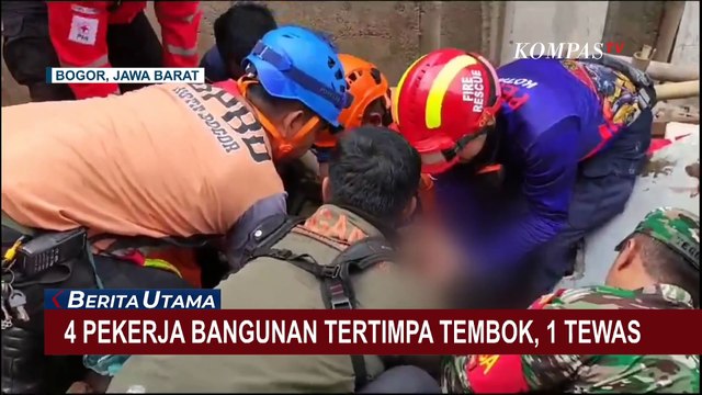 Polisi Olah TKP Cari Penyebab Tembok Roboh Menimpa 4 Pekerja Bangunan di Bogor