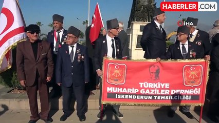 İskenderun'da kahraman gaziler, şehitleri andı