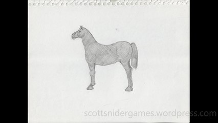 Morgan Horse Pencil Sketch Video #1 (12-29-2023)