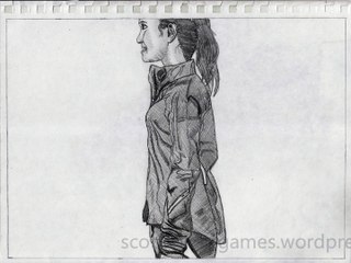 Nike Windrunner Jacket Girl Pencil Sketch Video (12-29-2023)