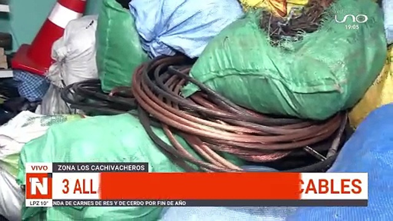 Operativo policial por robo de cables en la zona de 'Los Cachivacheros'