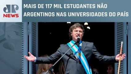 Javier Milei quer cobrar taxa de estrangeiros que estudam de graça na Argentina