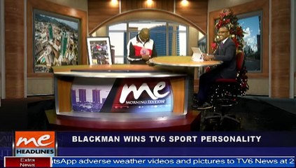 BLACKMAN WINS TV6 SPORT PERSONALITY