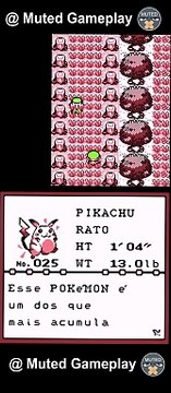 Raro Pikachu na Floresta de Viridiana Nº 0025 Pokédex Enciclopédia Pokémon Red and Blue Game Boy Color #retro #retrogaming #fyp #fypシ #gameboy