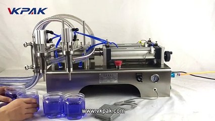 Remplisseuse de liquide à piston semi-automatique à double tête
