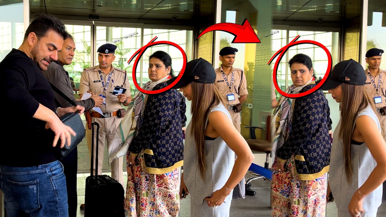 Arbaaz और Shura Khan हनीमून के लिए हुए रवाना, एअरपोर्ट एक महिला दोनों को देखती रही