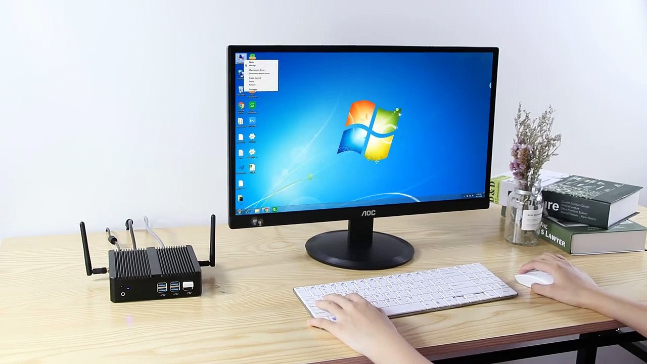 XCY Fanless Mini PC Intel Core i7 4500U i5 4200U Gigabit Ethernet HDMI VGA Display 8x USB Ports Support WiFi Windows Linux