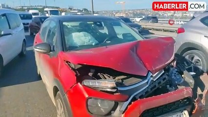 TEM Otoyolu'nda takla atan araçtan çıkan çiftin burunları bile kanamadı