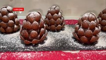 Christmas Chocolate Pine Cones Recipe / Χριστουγεννιάτικα Σοκολατένια Κουκουνάρια Χωρίς Ψήσιμο