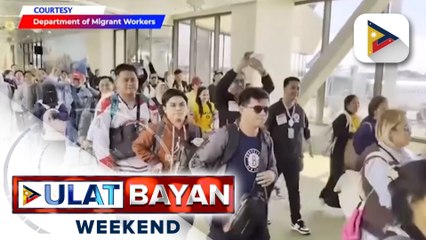Mga OFW na umuwi para sa bagong taon, sinalubong at binigyan ng regalo ng DMW, OWWA at PCSO
