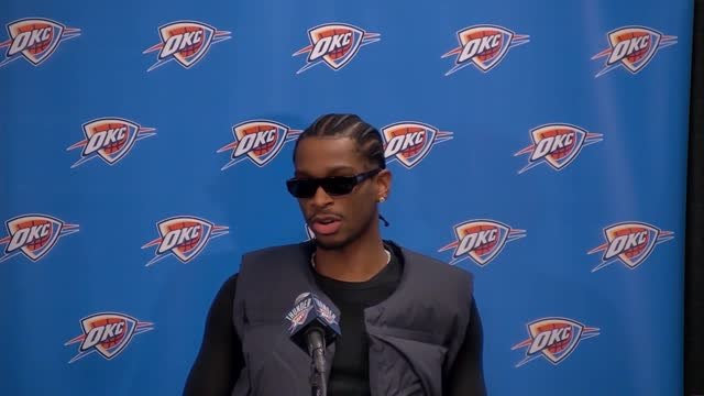 BASKETBALL: NBA: Oklahoma City Thunder post-game reaction (Gilgeous-Alexander)