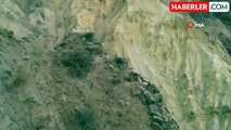 Sivas'taki dağ keçilerinin mücadelesi drone ile görüntülendi