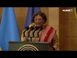 Download Video: Barbados Prime Minister Mia Amor Mottley addresses the press in Kigali