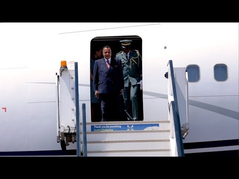 Watch the arrival of the President of Congo Brazzaville in Rwanda for a three-day state visit