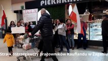 Gazeta Lubuska. Strajk ostrzegawczy pracowników Kauflandu w Żaganiu