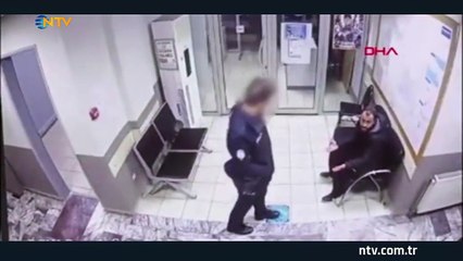 Karakolda polise saldırı anı kamerada!