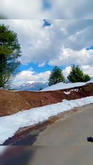 Snowfall on the Mountain of Azad Kashmir Valley Pakistan
