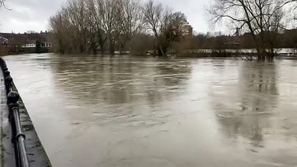 Sue Austin reports on flooding in Shrewsbury on Saturday, December 30