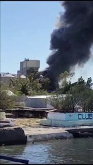 Incendio en las instalaciones de un frigorífico de White