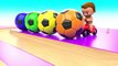 Tumbling Color Soccer Balls Slider Wooden Toy  Learn Colors for Children Kids Baby with Color Balls