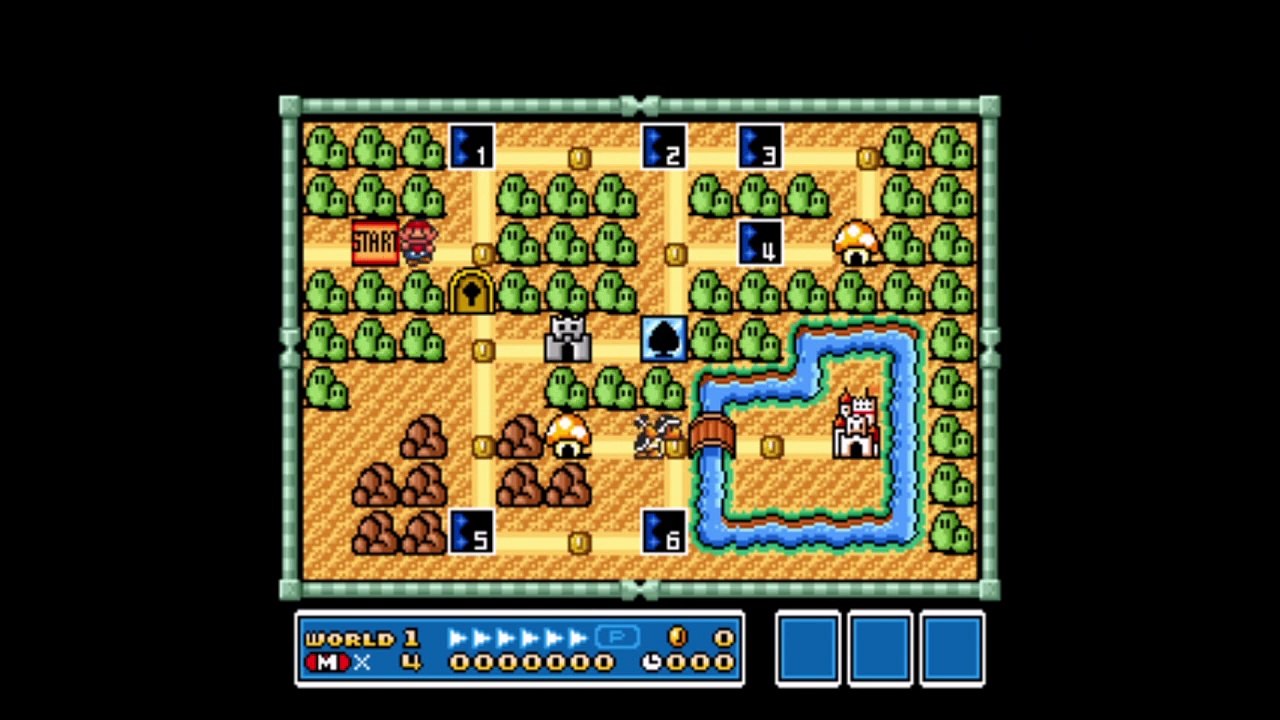Super Mario Bros 3 Mundo 1 Nível 1 all Stars snes nintendo