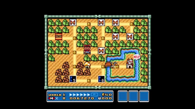 Super Mario Bros 3 Mundo 1 Nível 5 all Stars snes nintendo