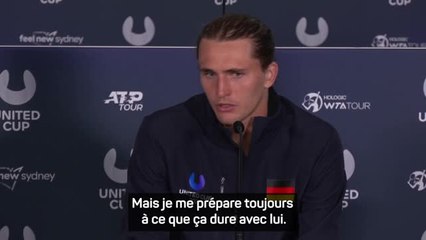 United Cup - Zverev : "Je m'attends toujours à des matches longs contre Mannarino"