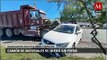 Camión sin frenos impacta contra once vehículos en Aguascalientes
