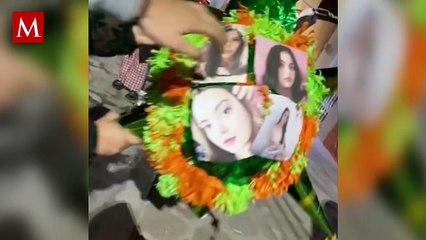 Posada se vuelve viral por realizar piñata con fotografías de sus ex parejas