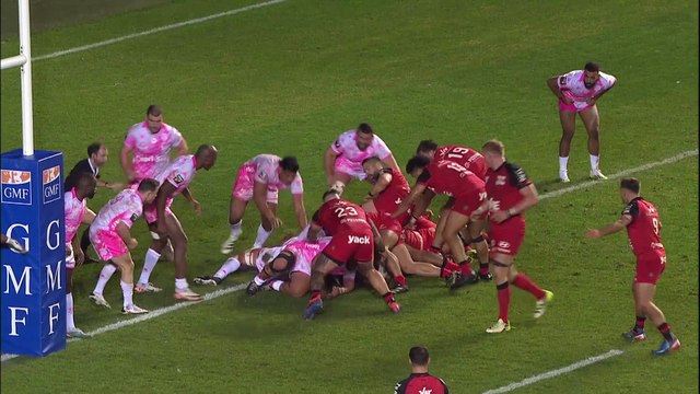 TOP 14 - Essai de Leicester FAINGA'ANUKU (RCT) - RC Toulon - Stade Français Paris