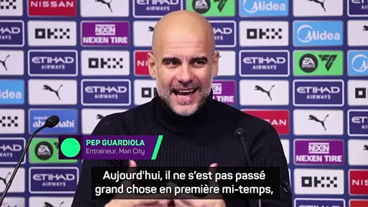 Guardiola n'a pas apprécié la première mi-temps...
