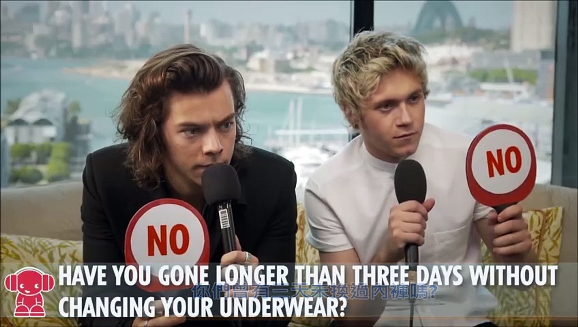 ⁣【字幕】Niall and Harry play the Yes / No game 2014.11
